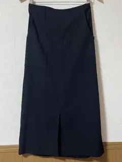 【一度着用のみ•保管シワあり】黒ロングスカート　L No.162