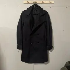 黒 ダブルブレスト トレンチコート　XS