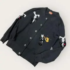 ノーブランド スウェット カーディガン ポップ キュート アート モチーフ 刺繍