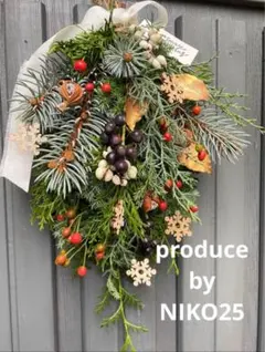 クリスマススワッグ インテリア