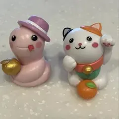 越後製菓　鏡餅　招き猫　フィギュア　マスコット　正月飾り　置き物　ねんドル　午年のサムネイル