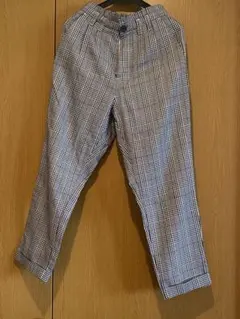 チェック柄カジュアルパンツ