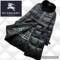 バーバリーロンドン　ダウン　ブラック　美品 バーバリーロンドンイングランド/ダウンジャケット/黒/サイズ