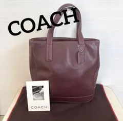 COACH オールドコーチ レザー製トートバッグ ボルドー(ブラウン系)