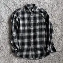 レア　00s olduniqlo オンブレ　チェック　シャツ　黒