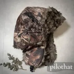 パイロットハット フライトキャップ 耳あて 帽子 ボア リアルツリー スノボー