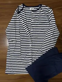 ストライプ長袖パジャマ（マタニティ）