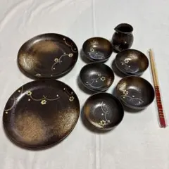 未使用　有田焼 花柄 8点食器セット