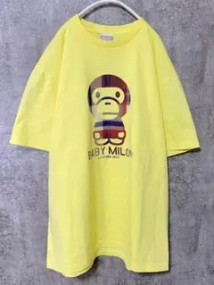 A BATHING APE BABY MILO Tシャツ イエロー黄色　エイプMのサムネイル