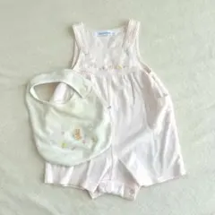 【美品】ファミリアロンパース 70cmスタイ付