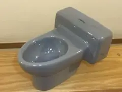 ✨TOTOミニュチュアトイレサンプル✨便器✨陶器製✨グレー✨✨小物入れ✨灰皿✨