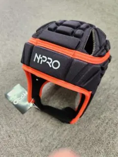 N-PRO 新品未使用ヘッドギア　ヘッドキャップ 黒✕赤SizeM　ラグビー