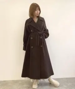 ココディール COCODEAL インペリアルモッサトレンチコート グレー 2