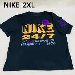 【ほぼ新品】NIKE ナイキ　半袖Tシャツ　ビックロゴ　大きいサイズ　2XL 黒