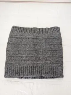 グレー ネックウォーマー フリースニット