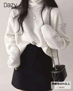 SHEIN DAZY ハイネック 長袖 レディーストップス タートルネック