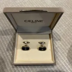 CELINE オーバル型 カフリンクス 黒のサムネイル