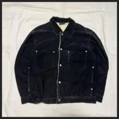 90s vintage 太畝コーデュロイ 裏ボアジャケット 黒 ワーク系 Y2K