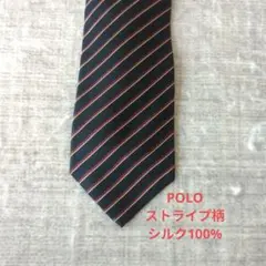 POLO ストライプ柄 ネクタイ シルク100%