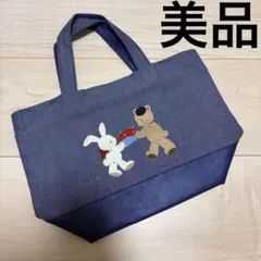 familiar トートバッグ デニム調 犬 チェリー アップリケ - メルカリ