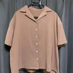 ブラウン 半袖シャツ ルーズフィットのサムネイル