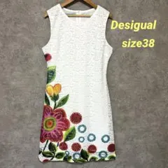 美品✨ Desigual デシグアル ノースリーブワンピース 花柄 レース 38のサムネイル