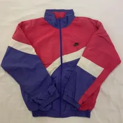 あ*あ様 希少USA製 NIKE 90s ナイロンジャケット 刺繍ロゴ 切替 赤