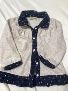 Bizuu グレーとネイビーのカーディガン　80cm 女の子