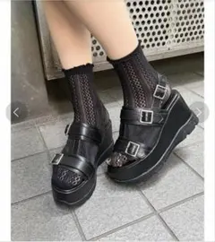 EATME シースルー ベルト スニーカー サンダル　M 厚底 黒 美品のサムネイル