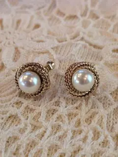 最終値下げ価格！ヴィンテージ　真珠（パール）系イヤリング