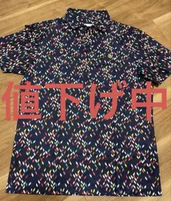 キャロウェイ（L）カラフルパターン ネイビー ポロシャツ
