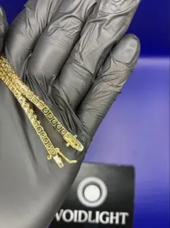 12.5ctの限定モアサナイト×シルバー925 ゴールドテニスチェーン 