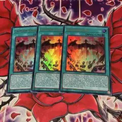 遊戯王　泰亜版　クリムゾン・ヘルガイア　3枚セット　シークレットレア 遊戯王 泰亜版 クリムゾン・ヘルガイア 3枚セット シークレットレア