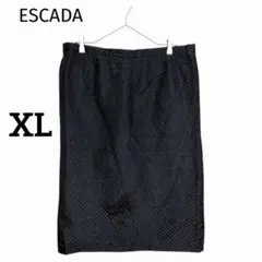 エスカーダ ESCADA キルティング スカート シルク混 黒 XL ドイツ製のサムネイル
