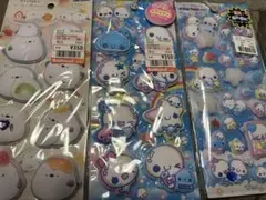 もっちりシール　ピカぷにシール　あわわちゃん　シマエナガ　セット