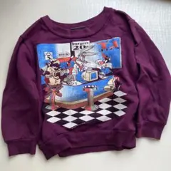 バグズ・バニー Vintage スウェット　トレーナー 2T 紫