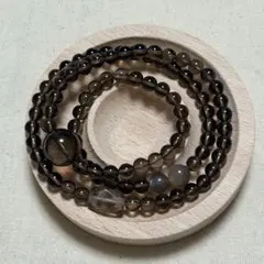 希少！上品スモーキークオーツ　ムーンストーン　天然石ブレスレット　パワーストーン