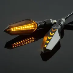 シーケンシャル ウインカー バイク 流れる LED 2個 セット 前後から確認可のサムネイル