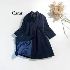 ★キャラット ウールコート【7AR】 アンゴラ　ロング　上品 Z3488