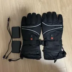 yankoo 電熱グローブ 黒 USB充電式 バッテリー付