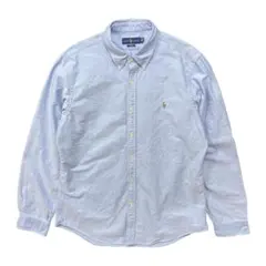ラルフローレン オックスフォード コットン 長袖シャツ ボタンダウン メンズXL