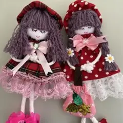 ハンドメイド ドールチャーム2体セット