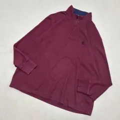 CHAPS バーガンディ ハーフジップ スウェット2XBのサムネイル