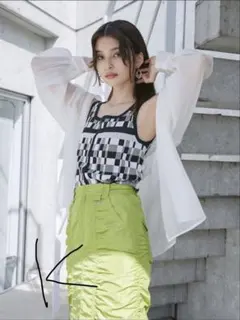 MURUA シアーシャイニーボリュームシャツ