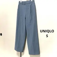 UNIQLO タックワイドパンツ グレー S