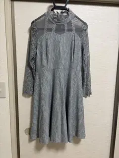 LACE LADIES パーティードレス レース　グレー