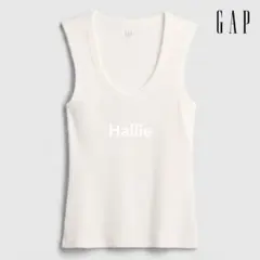 GAP ホワイト リブ スクープ タンクトップ XXSのサムネイル