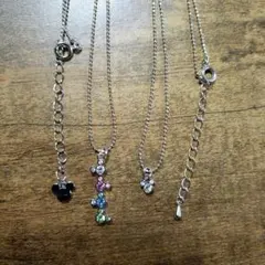 ミッキー ネックレス 4連 シルエット ディズニーランド