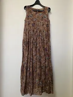 niko and... 花柄エスニックワンピース ブラウン系