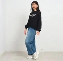 お値下げ新品PINK-latte ガーリーロゴ裏毛プルオーバー XL160165